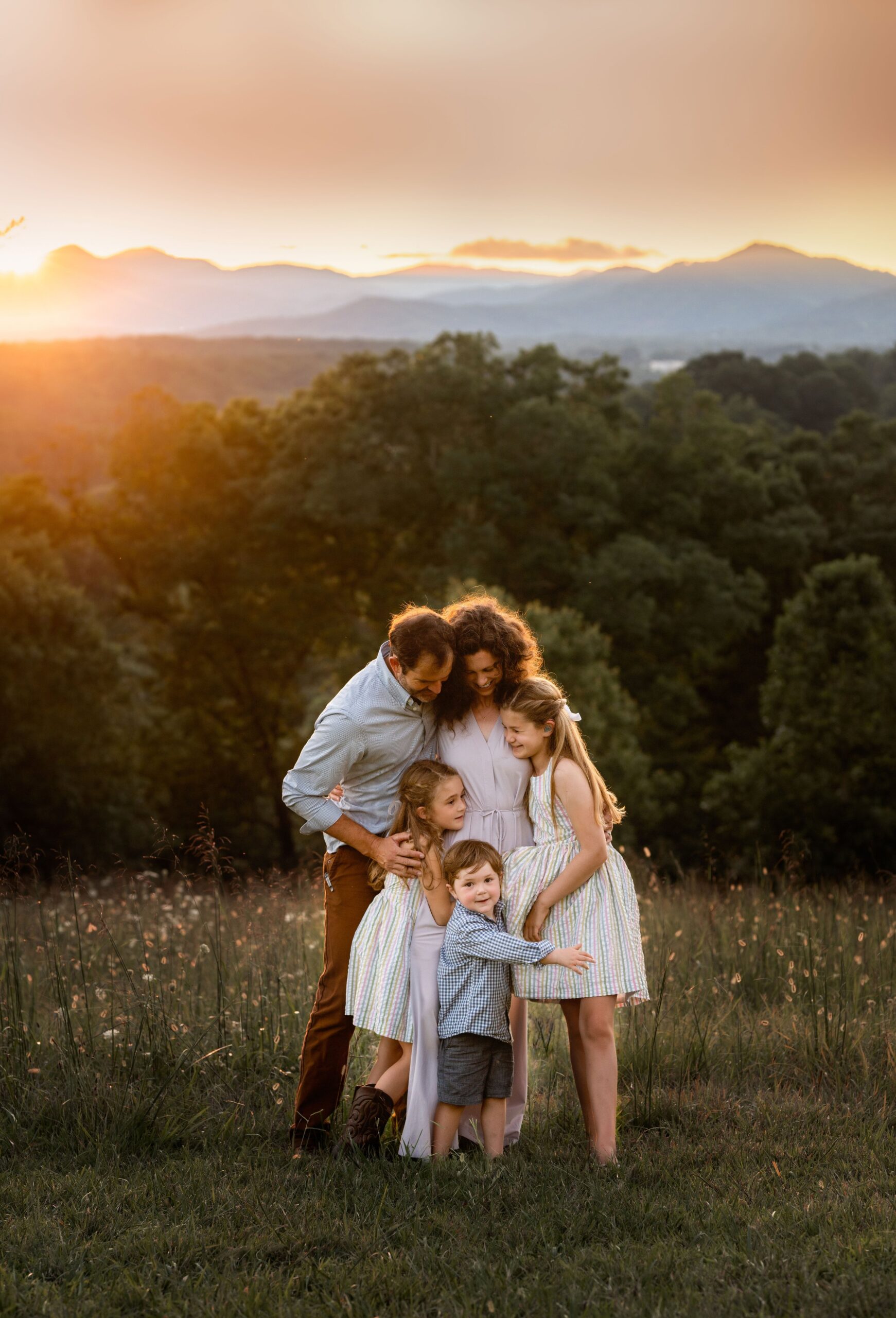 family photo in the mountains Asheville Photographer